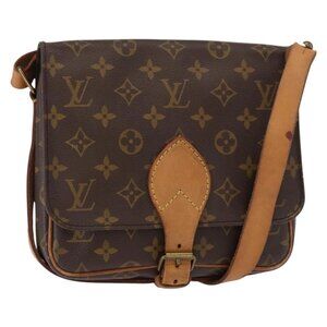 LOUIS VUITTON Monogram Cartouchiere MM Shoulder Bag M51253 LV Auth BA8112